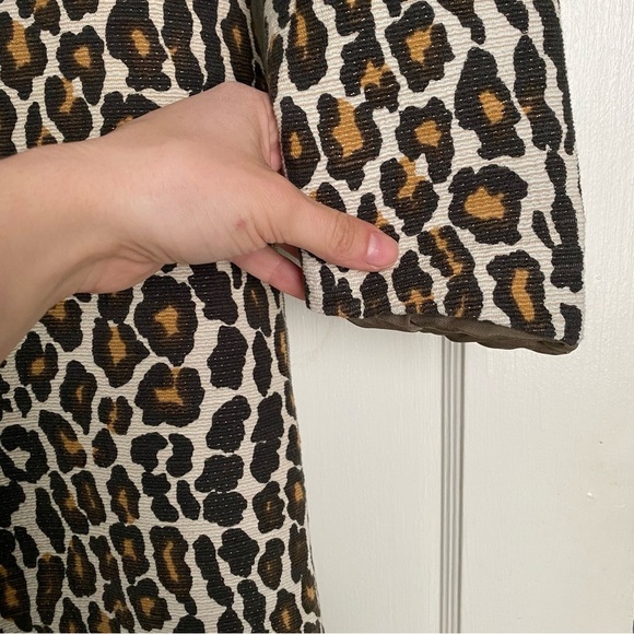 SEA New York Raffia Leopard Print Duster Coat size 2 - Picture 11 of 13